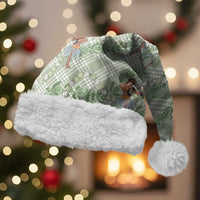 Mint Palaka Hula Girls Seamless Hawaii Aloha Christmas Santa Hat - Polynesian Pride
