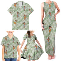 Mint Palaka Hula Girls Seamless Hawaii Aloha Family Matching Tank Maxi Dress and Hawaiian Shirt LT7 - Polynesian Pride