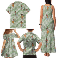 Mint Palaka Hula Girls Seamless Hawaii Aloha Family Matching Tank Maxi Dress and Hawaiian Shirt LT7 - Polynesian Pride