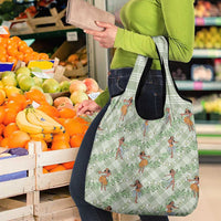 Mint Palaka Hula Girls Seamless Hawaii Aloha Grocery Bag - Polynesian Pride