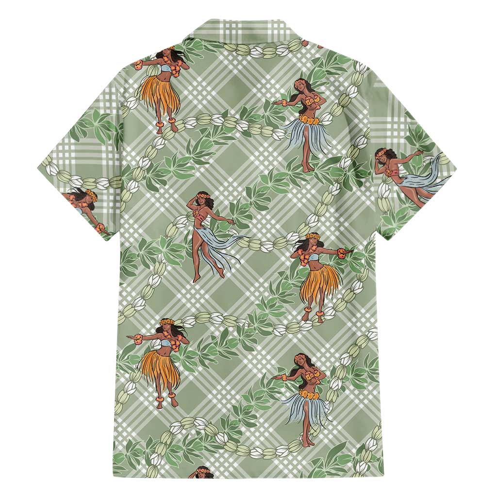 Mint Palaka Hula Girls Seamless Hawaii Aloha Hawaiian Shirt - Polynesian Pride