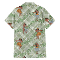Mint Palaka Hula Girls Seamless Hawaii Aloha Hawaiian Shirt - Polynesian Pride