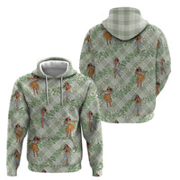 Mint Palaka Hula Girls Seamless Hawaii Aloha Hoodie - Polynesian Pride