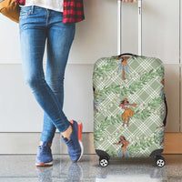 Mint Palaka Hula Girls Seamless Hawaii Aloha Luggage Cover - Polynesian Pride