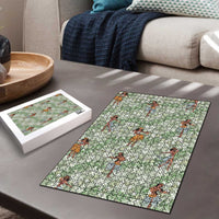 Mint Palaka Hula Girls Seamless Hawaii Aloha Puzzle - Polynesian Pride