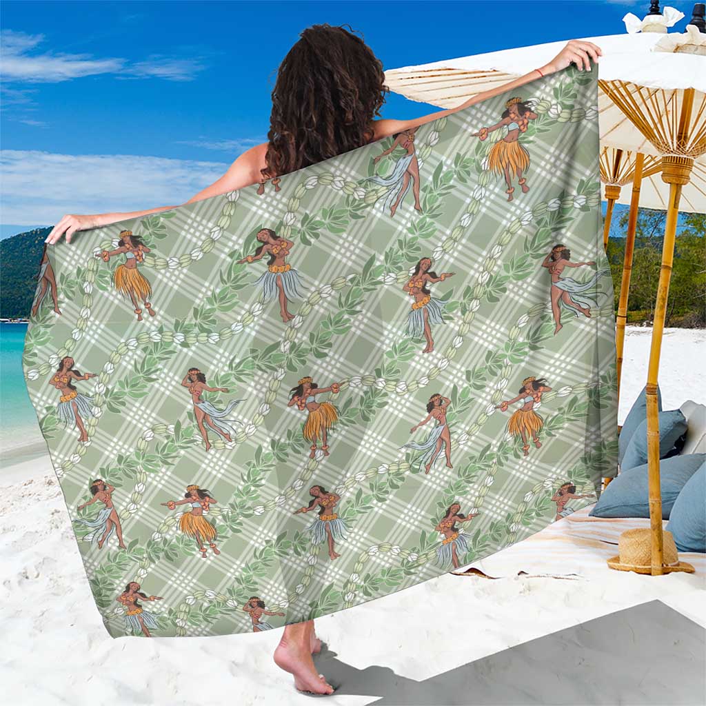 Mint Palaka Hula Girls Seamless Hawaii Aloha Sarong - Polynesian Pride