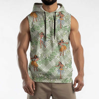 Mint Palaka Hula Girls Seamless Hawaii Aloha Sleeveless Hoodie LT7 - Polynesian Pride
