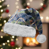 Navy Blue Palaka Hula Girls Seamless Hawaii Aloha Christmas Santa Hat - Polynesian Pride