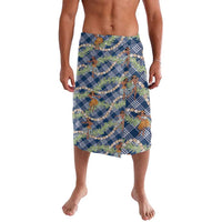 Navy Blue Palaka Hula Girls Seamless Hawaii Aloha Lavalava - Polynesian Pride