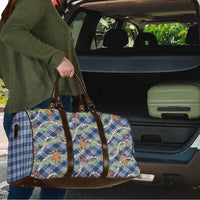 Navy Blue Palaka Hula Girls Seamless Hawaii Aloha Travel Bag - Polynesian Pride