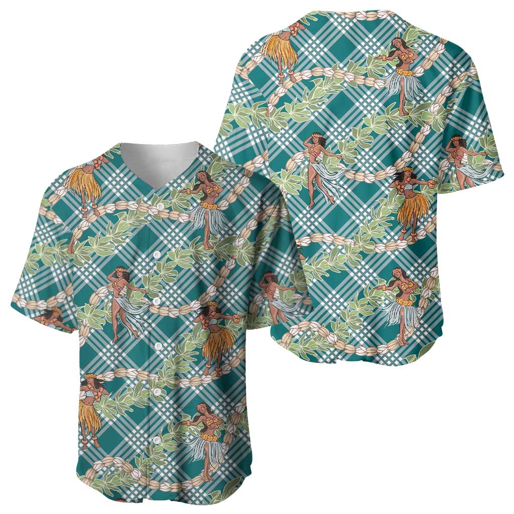 Teal Palaka Hula Girls Seamless Hawaii Aloha Baseball Jersey - Polynesian Pride