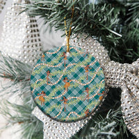 Teal Palaka Hula Girls Seamless Hawaii Aloha Ceramic Ornament - Polynesian Pride