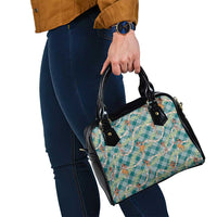 Teal Palaka Hula Girls Seamless Hawaii Aloha Shoulder Handbag - Polynesian Pride
