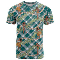 Teal Palaka Hula Girls Seamless Hawaii Aloha T Shirt - Polynesian Pride