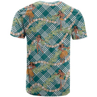 Teal Palaka Hula Girls Seamless Hawaii Aloha T Shirt - Polynesian Pride