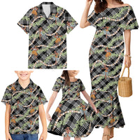 Sable Palaka Hula Girls Seamless Hawaii Aloha Family Matching Mermaid Dress and Hawaiian Shirt LT7 - Polynesian Pride