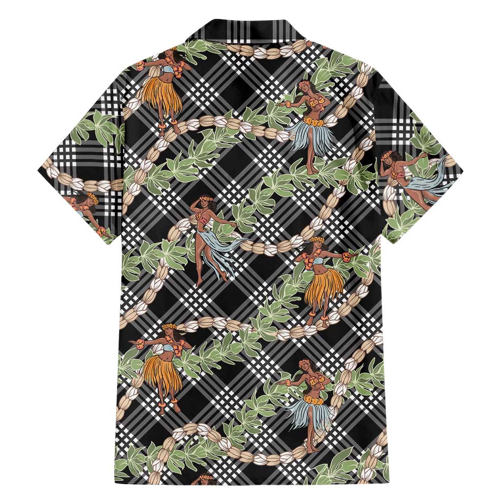 Sable Palaka Hula Girls Seamless Hawaii Aloha Family Matching Off Shoulder Short Dress and Hawaiian Shirt LT7 - Polynesian Pride