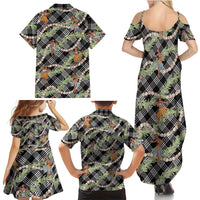 Sable Palaka Hula Girls Seamless Hawaii Aloha Family Matching Summer Maxi Dress and Hawaiian Shirt LT7 - Polynesian Pride
