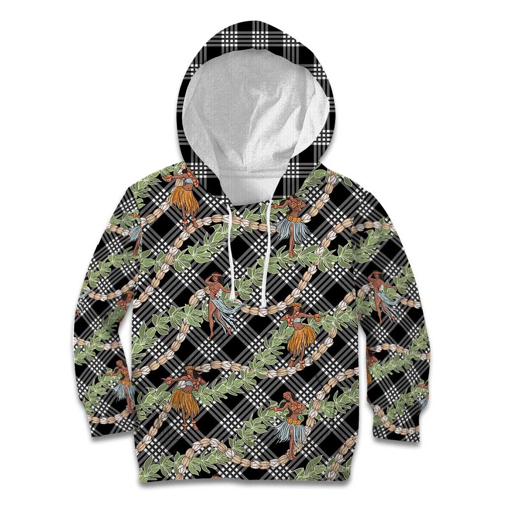 Sable Palaka Hula Girls Seamless Hawaii Aloha Kid Hoodie - Polynesian Pride