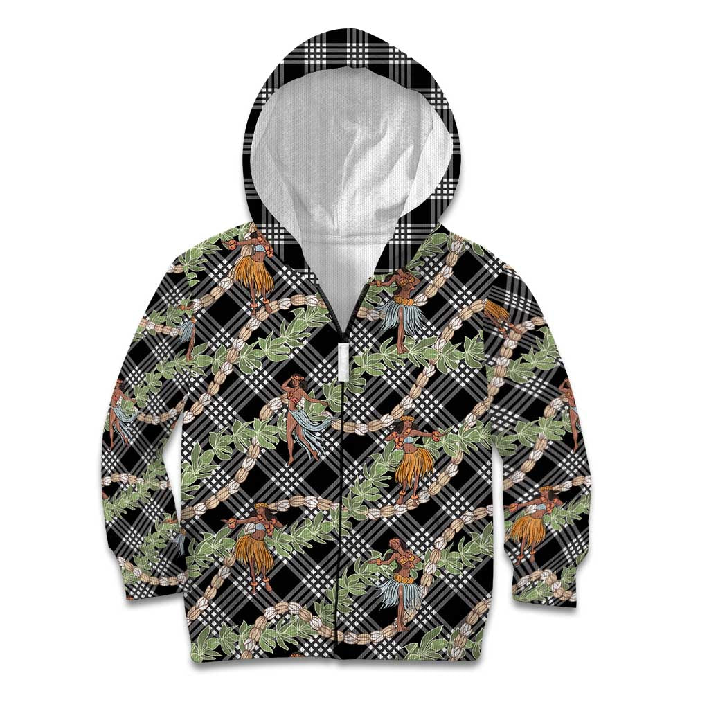 Sable Palaka Hula Girls Seamless Hawaii Aloha Kid Hoodie - Polynesian Pride
