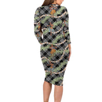 Sable Palaka Hula Girls Seamless Hawaii Aloha Long Sleeve Bodycon Dress - Polynesian Pride