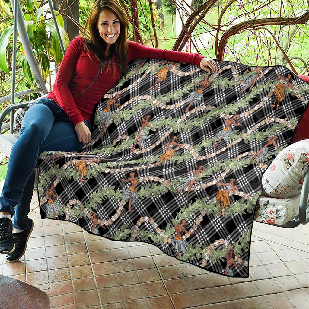 Sable Palaka Hula Girls Seamless Hawaii Aloha Quilt - Polynesian Pride