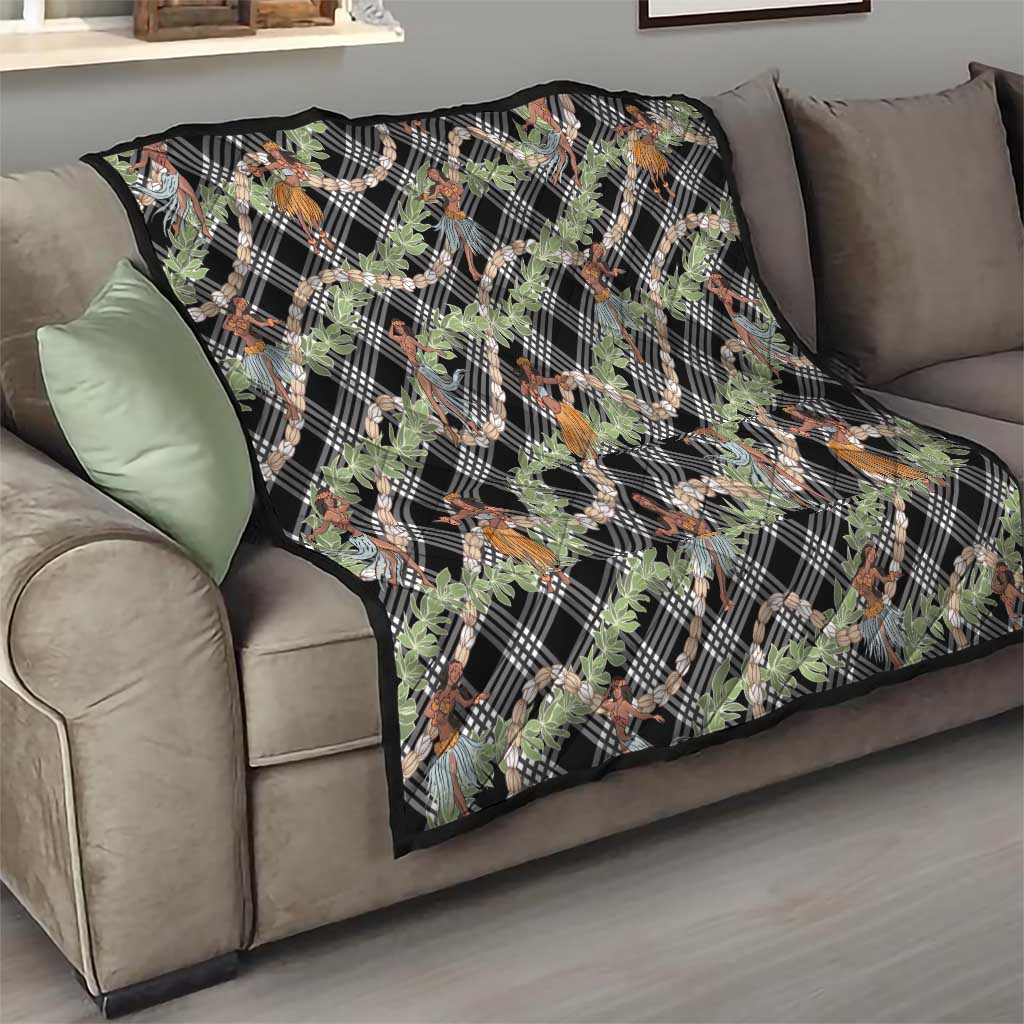 Sable Palaka Hula Girls Seamless Hawaii Aloha Quilt - Polynesian Pride