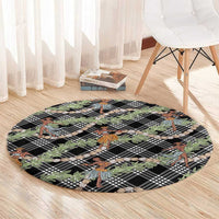 Sable Palaka Hula Girls Seamless Hawaii Aloha Round Carpet - Polynesian Pride