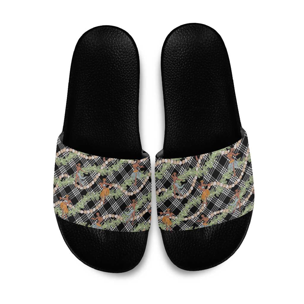 Sable Palaka Hula Girls Seamless Hawaii Aloha Slide Sandals - Polynesian Pride