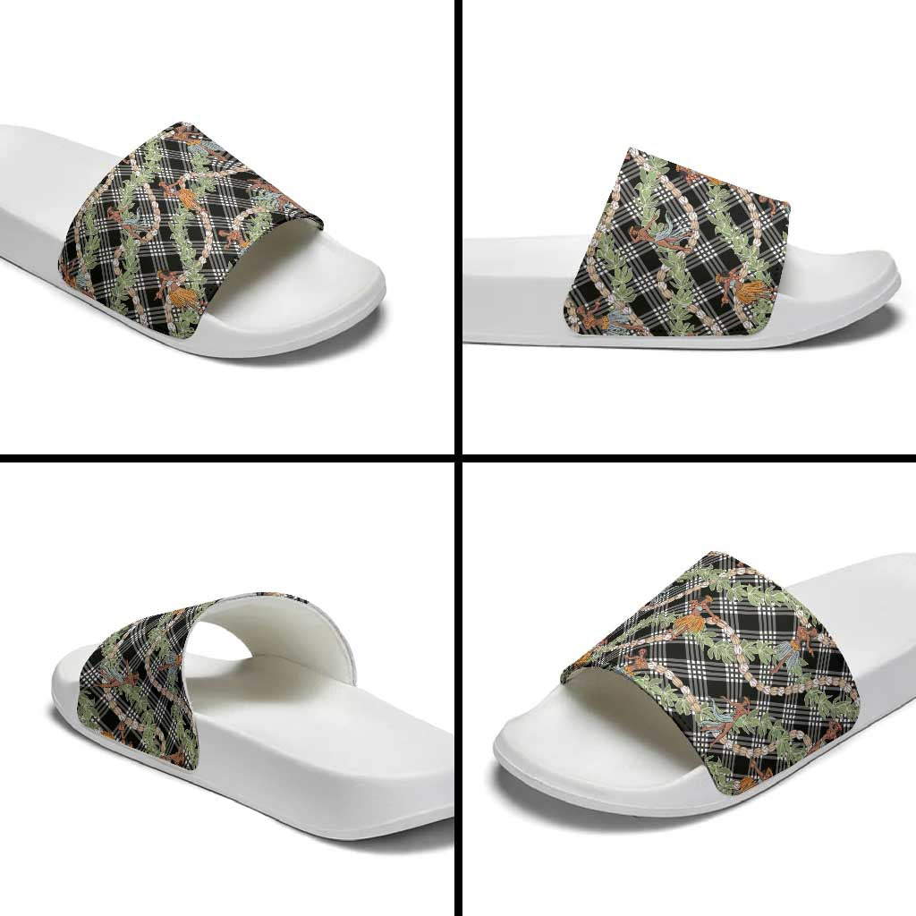 Sable Palaka Hula Girls Seamless Hawaii Aloha Slide Sandals - Polynesian Pride