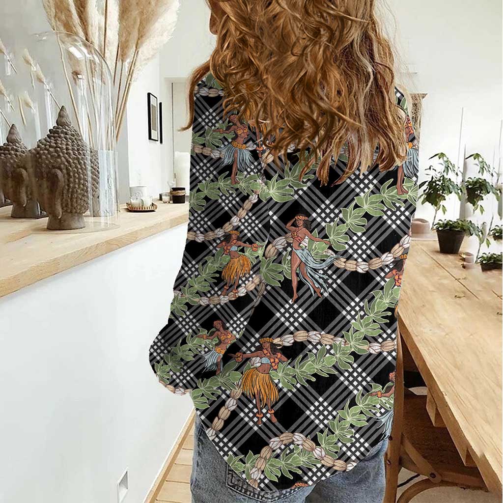 Sable Palaka Hula Girls Seamless Hawaii Aloha Women Casual Shirt - Polynesian Pride