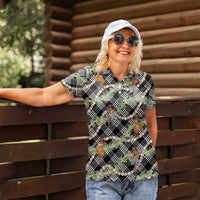 Sable Palaka Hula Girls Seamless Hawaii Aloha Women Polo Shirt - Polynesian Pride