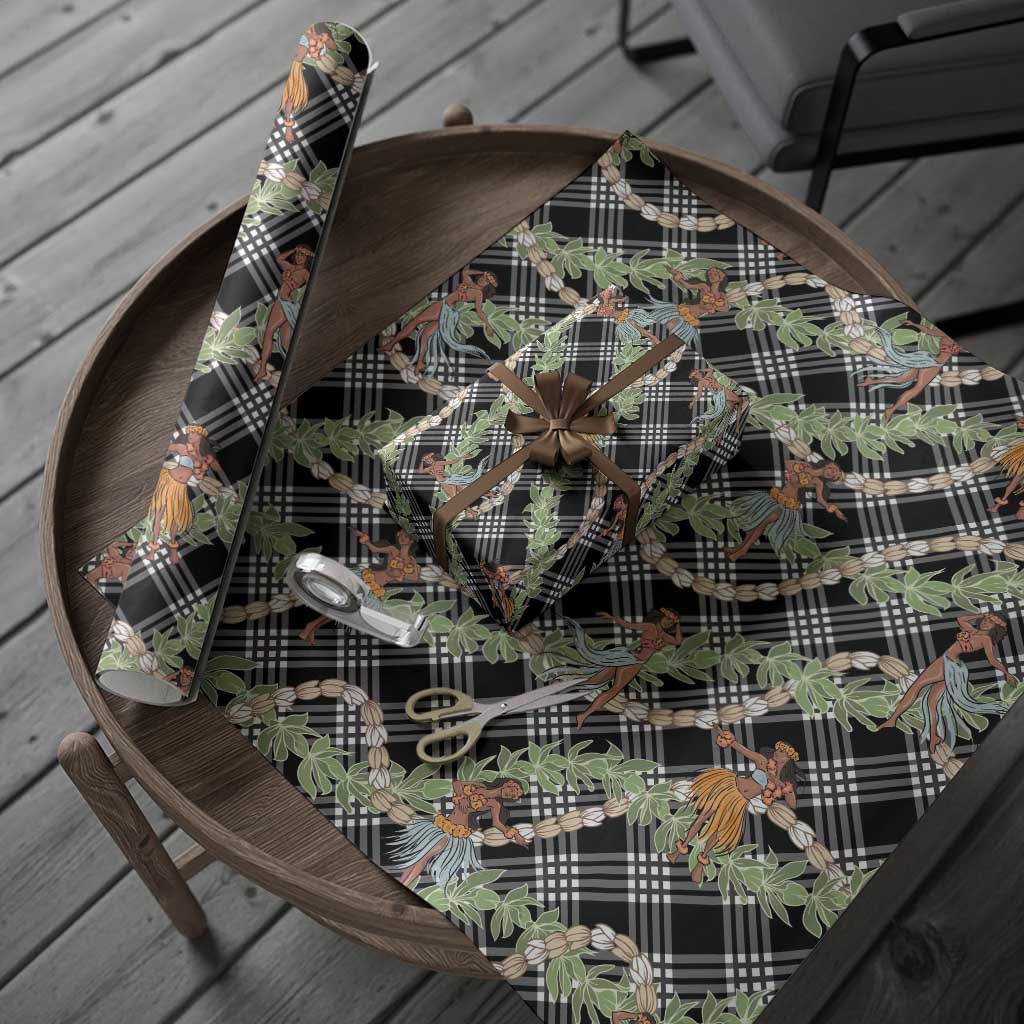 Sable Palaka Hula Girls Seamless Hawaii Aloha Wrapping Paper