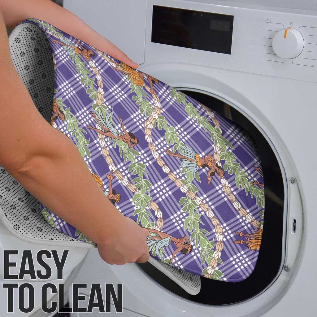 Lavender Palaka Hula Girls Seamless Hawaii Aloha Bathroom Set - Polynesian Pride