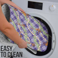 Lavender Palaka Hula Girls Seamless Hawaii Aloha Bathroom Set - Polynesian Pride