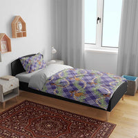 Lavender Palaka Hula Girls Seamless Hawaii Aloha Bedding Set - Polynesian Pride