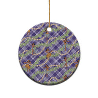 Lavender Palaka Hula Girls Seamless Hawaii Aloha Ceramic Ornament - Polynesian Pride