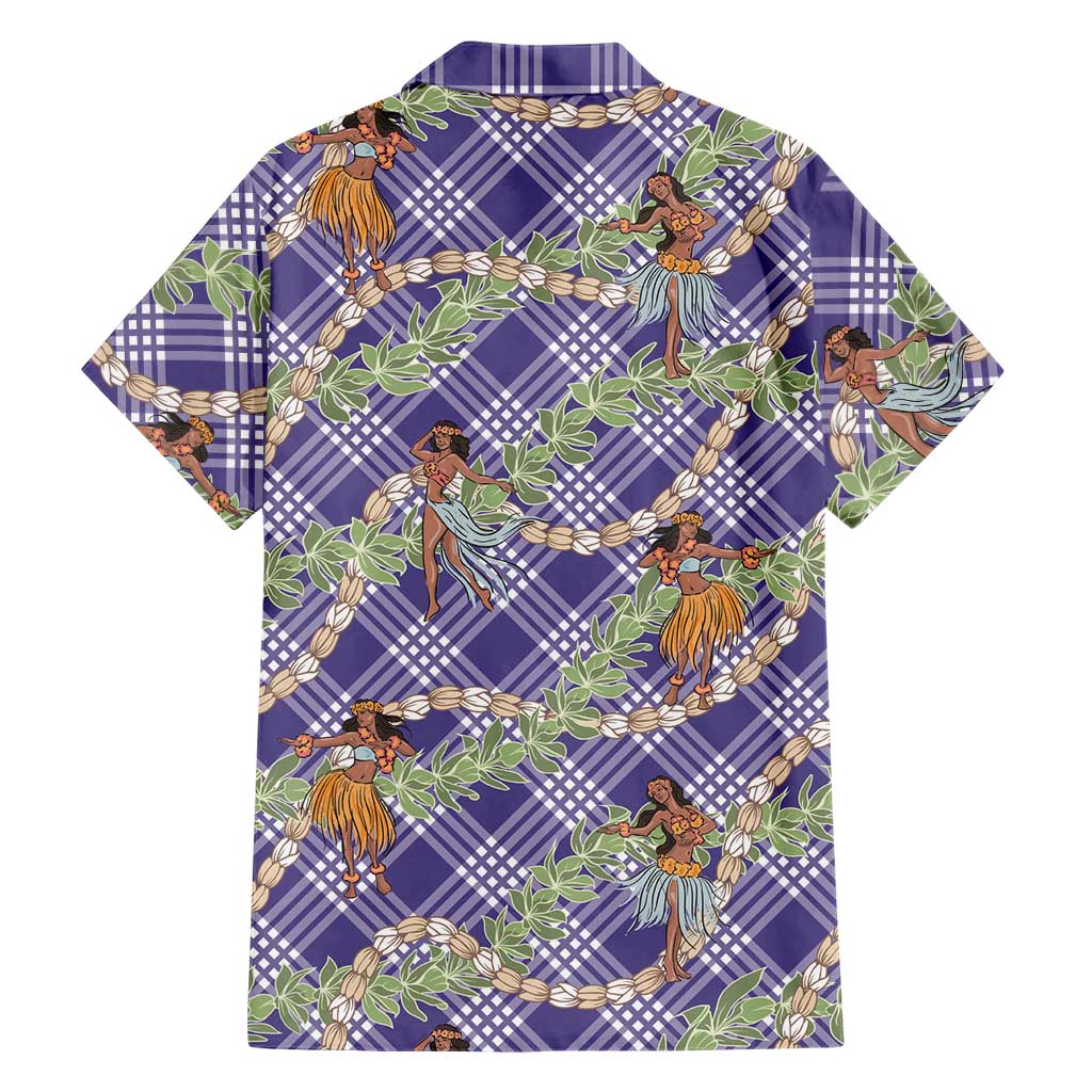 Lavender Palaka Hula Girls Seamless Hawaii Aloha Hawaiian Shirt - Polynesian Pride