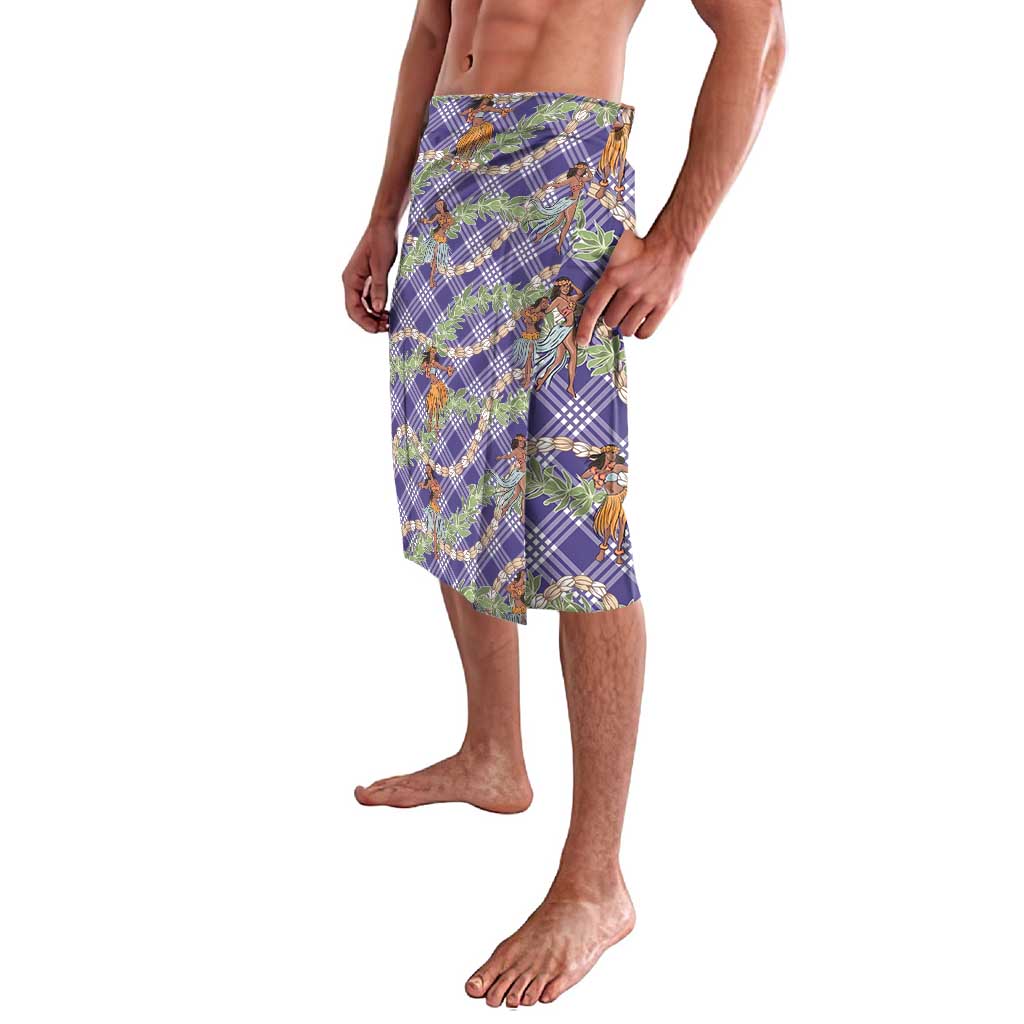 Lavender Palaka Hula Girls Seamless Hawaii Aloha Lavalava - Polynesian Pride