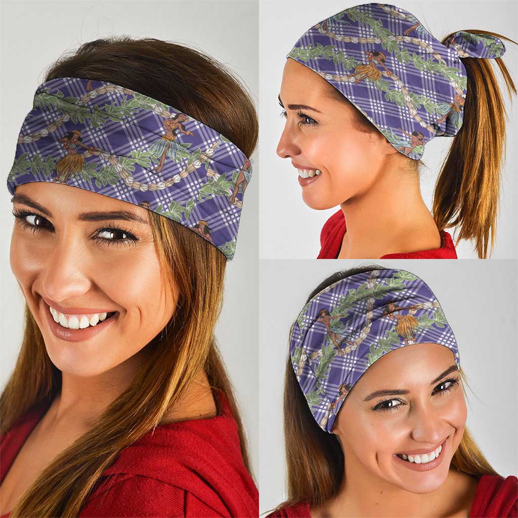 Lavender Palaka Hula Girls Seamless Hawaii Aloha Neck Gaiter - Polynesian Pride