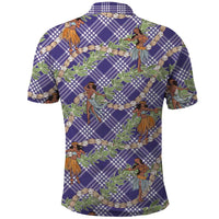 Lavender Palaka Hula Girls Seamless Hawaii Aloha Polo Shirt - Polynesian Pride