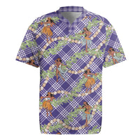 Lavender Palaka Hula Girls Seamless Hawaii Aloha Rugby Jersey - Polynesian Pride