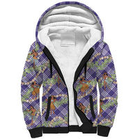 Lavender Palaka Hula Girls Seamless Hawaii Aloha Sherpa Hoodie LT7 Unisex Lavender - Polynesian Pride