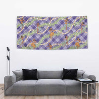 Lavender Palaka Hula Girls Seamless Hawaii Aloha Tapestry - Polynesian Pride