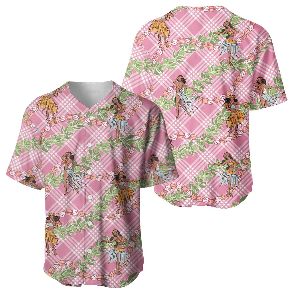 Lokelani Pink Palaka Hula Girls Seamless Hawaii Aloha Baseball Jersey LT7 - Polynesian Pride