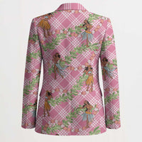Lokelani Pink Palaka Hula Girls Seamless Hawaii Aloha Blazer LT7 - Polynesian Pride
