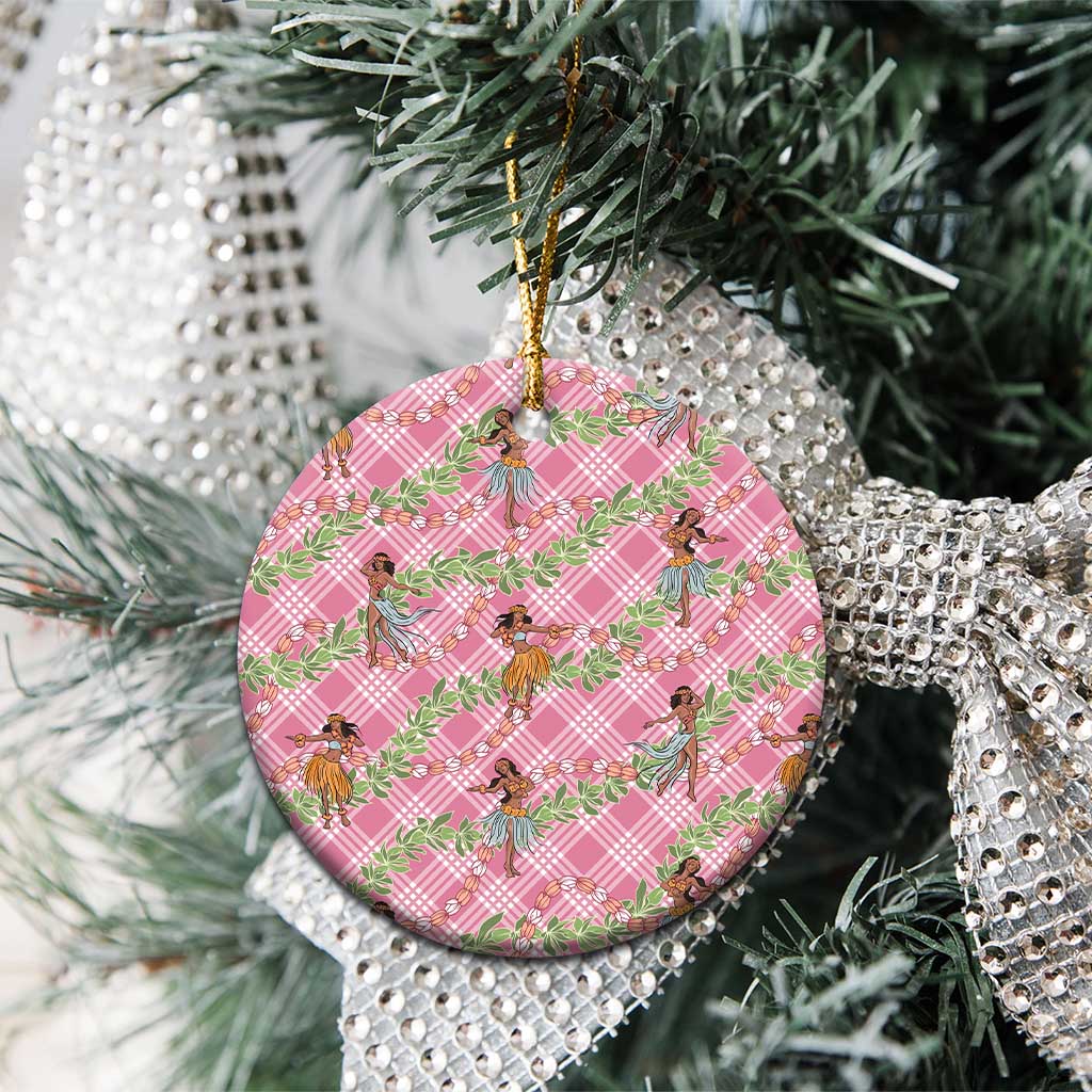 Lokelani Pink Palaka Hula Girls Seamless Hawaii Aloha Ceramic Ornament LT7 - Polynesian Pride