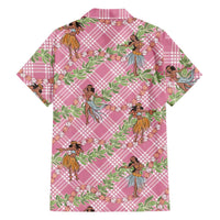 Lokelani Pink Palaka Hula Girls Seamless Hawaii Aloha Family Matching Long Sleeve Bodycon Dress and Hawaiian Shirt LT7 - Polynesian Pride
