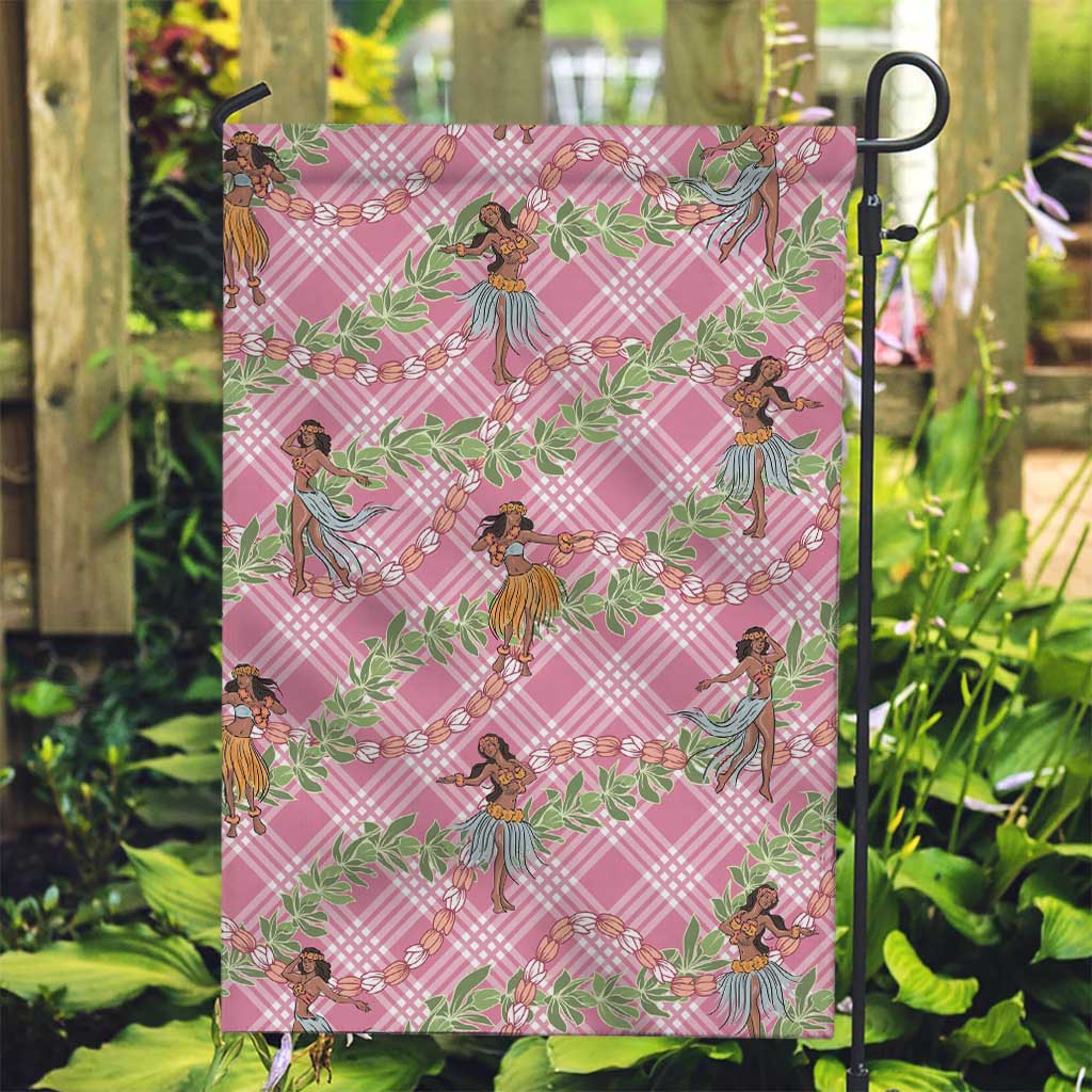 Lokelani Pink Palaka Hula Girls Seamless Hawaii Aloha Garden Flag - Polynesian Pride