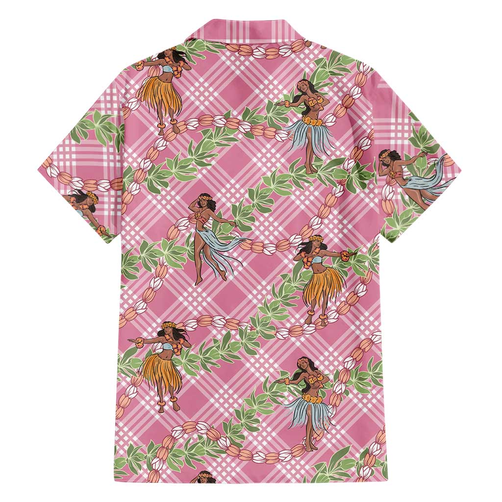 Lokelani Pink Palaka Hula Girls Seamless Hawaii Aloha Hawaiian Shirt - Polynesian Pride